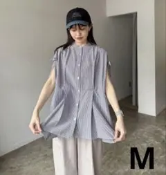 新品未使用　しまむら　ぷーさんコラボ　ギャザースリーブブラウス　ブラック　M