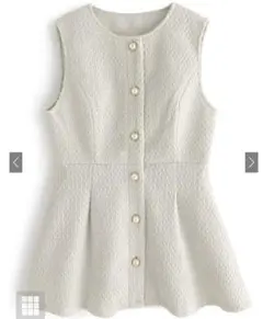 grl ツイードペプラムベストpm489