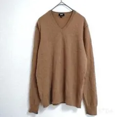 【ユニクロ】 カシミヤ Ｖネックセーター（Ｍ）