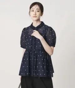 26SS✨UNITED ARROWS ユナイテッドアローズ　2トーンドットシャツのサムネイル