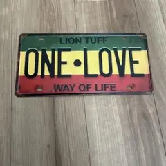 LION TUFF ONE LOVE メタルプレート