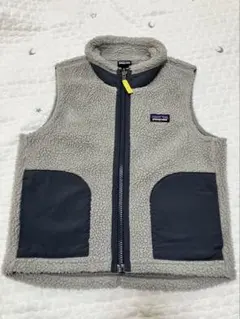 【patagonia】キッズレトロXSサイズ グレー/ネイビー