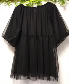 めぐみ様専用　しまむら チュールペプラムトップス LL