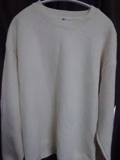 【tk.TAKEO KIKUCHI】キルティングスウェットシャツ アイボリー