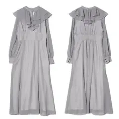 マーキュリーデュオ 2WAYオープンショルダープリントワンピース シフォン