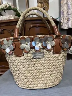 お値下げです❗️超美品‼️kate spadeカゴバック×レザー布張りポケットあり❗️ 51aEygnUebL.jpg