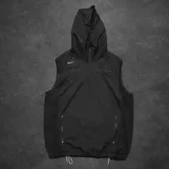 00s NIKE テックベスト　スポーツ　ブラック　ドローコード　パーカー