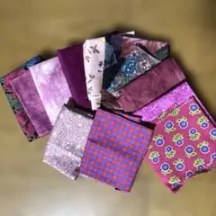 【クールなマゼンタ系】ハギレ12枚セット