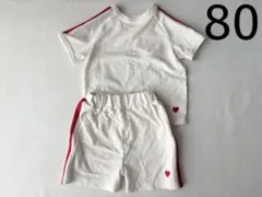 半袖Tシャツ ショートパンツ 80 セットアップ セット ハート バースデイのサムネイル