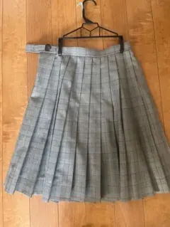 グレー系チェック プリーツスカート 66X53