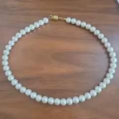 コットンパール ネックレス 45cm 便利なマグネット式