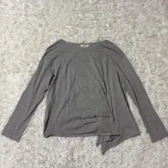 MOGA レディース 長袖Tシャツ M 綿 コットン グレー ビギ シンプル