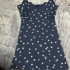 X-girl130星柄フリル袖ワンピース