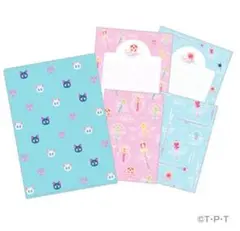 新品未使用　セーラームーン　カフェ　ファイルつきレターセット