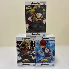ヒロアカ Grandista フィギュア 3体セット 爆豪勝己 緑谷出久 轟焦凍