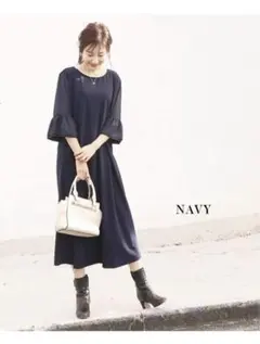 Milk tea ＜授乳服・マタニティウエア＞スムースワンピースドレス