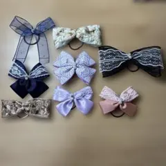 リボンヘアアクセサリー8個セット