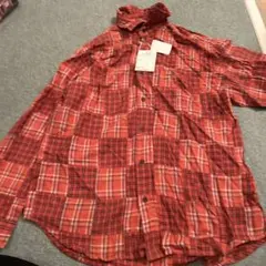 くろあ長袖ネルシャツ L 赤/チェック