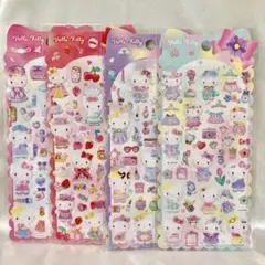 4枚set！！【ハローキティ】ぷっくりキラキラシール✨ステッカー✨