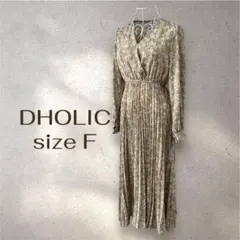 DHOLIC フラワープリント 総柄　ロング丈　ラップドレス size F