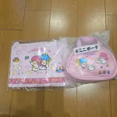 リトルツインスターズ ミニ手提げバッグ&ポーチ