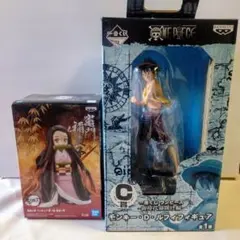 ルフィーフィギィア（C賞)+ねずこフィギュア(B)の2点セット/未開卦