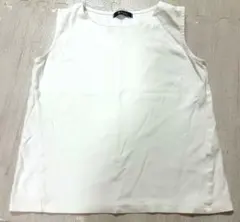 Avail ホワイト ノースリーブ Tシャツ M オフィスカジュアルにも