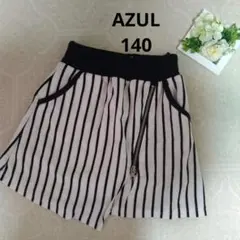 ストライプショートパンツ ウエストゴム140