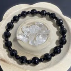 天然石　オニキス　ブレスレット　パワーストーン　内径17㎝