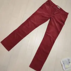 DAILY NEWS 美品/未使用 赤 コーデュロイ スリムフィットパンツ