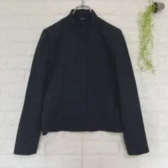 エンスイート ノーカラージャケット ダークグレー 2 きれいめ