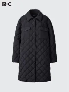 UNIQLO:C パフテックオーバーサイズキルトコート ブラック