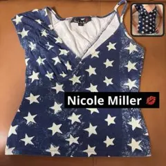 美品Nicole Miller 半キャミTシャツ 星柄［アメリカンフラッグ柄風］のサムネイル