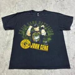 00s　WWE　ジョン・シナ　Tシャツ　L　ブラック　プロレスプリント　古着のサムネイル