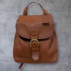ポーチ付き☆美品☆COACH オールドコーチ レザー リュック ブラウン 