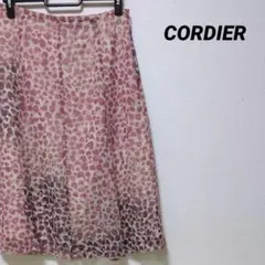 CORDIER コルディア 総柄 スカート ひざ丈 タイト ピンク 40のサムネイル