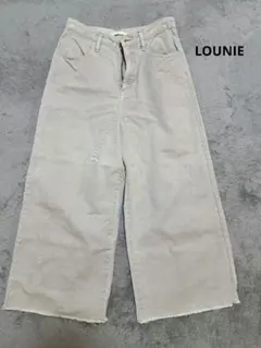 LOUNIE☆ワイドパンツ カットオフ サイズ38のサムネイル
