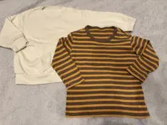 GU ベビー　トレーナーUNIQLO 90サイズボーダー　長袖Tシャツカットソー