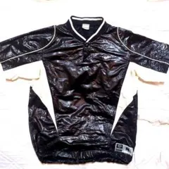 【希少】00s NIKE BASEBALL ゲームシャツ 刺繍ロゴ 光沢ナイロン