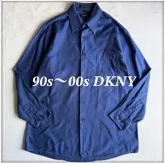 90s~00s DKNY L/S cotton dress shirt