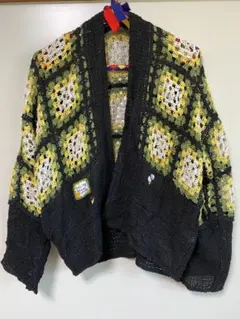 graniph グラニフ クロシェ編み カーディガン M