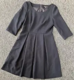 【STRAWBERRY-FIELDS】ネイビー　膝丈ワンピース　1