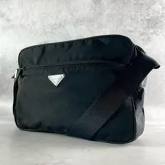 PRADA プラダ カメラバッグ ショルダーバッグ 三角ロゴ テスート 黒