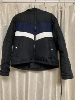 フード付きダウンジャケット ブラック ネイビー