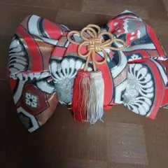 付け帯・作り帯 赤金花柄