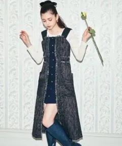 REDYAZEL ツイード配色ジャンスカ　Sサイズ