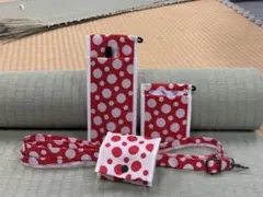 【ドットセット】畳縁　小銭入れ　ショルダトラップ　カードケース　ペンケース　新品