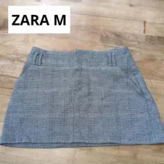 ZARA M チェック柄ミニスカート