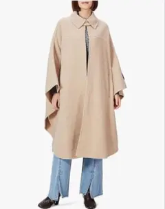 Mila Owen ポンチョ　ビッグカラーケープコート