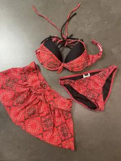 moussy ビキニ3点セット Mサイズ ペイズリー柄